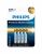 Элемент питания LR03 (ААА) алкалиновый Premium бл. 4шт Philips (4/48)