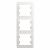 Рамка 3гн белый вертикальная Glossa Systeme Electric  (1/15/160)