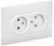 Розетка 2гн без З/К с/у белый арктический в сборе 10А SK-R10W SKANDY IEK (1/10/100)