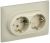 Розетка 2гн с З/К с/у крем в сборе 16А SK-R08B SKANDY IEK (1/10/100)