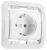 Makel Mimoza бел. б/вст розетка с/з