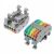 Клемма СМК 222-425D проxодная 5-полюсная, с креплением на DIN-рейку (0,08-4 мм²) серая (20 шт./уп.) REXANT