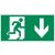 пиктограмма "ФИГУРА / СТРЕЛКА ВНИЗ" 180х90мм для аварийно-эвакуационного светильника Compact пиктограмма "ФИГУРА / СТРЕЛКА ВНИЗ" 180х90мм для аварийно-эвакуационного светильника Compact