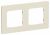 Рамка 2гн сливочный РУ-2-К-ФлСл FLITE IEK (1/100)
