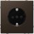 Розетка SE MERTEN D-Life 1-мест. механизм с накладкой с З/К скр. уст-ки16А 220-230В со шторками IP20 коричн.