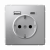 Розетка 1гн c З/К+2хUSB typeА+ typeС с/у алюминий механизм 16А ArtGallery Systeme Electric (1/8/16)