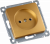 Розетка HEGEL 1-мест. механизм с накладкой без З/К скр. уст-ки16А 220-250В IP00 цвет золото Розетка HEGEL 1-мест. механизм с накладкой без З/К скр. уст-ки16А 220-250В IP00 цвет золото