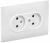 Розетка 2гн без З/К шторки с/у белый арктический в сборе 10А SK-R09W SKANDY IEK (1/10/100)