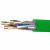 Кабель витая пара кат. 5E экранированный F/UTP, 4 пары, нг(А)-HF, цвет внешней оболочки зеленый коробка 305 м