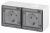 Розетка ЭРА Эксперт 11-2504-01 2х2P+E гориз. IP55, шторки, 16A-250В, ОУ, белый Розетка ЭРА Эксперт 11-2504-01 2х2P+E гориз. IP55, шторки, 16A-250В, ОУ, белый