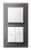 Рамка 2-пост. цвет серый матовый, металл горизонт. и вертик., IP20 MERTEN SE