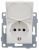 GUSI Ugra МЕХАНИЗМ  Роз. 1-ой с/з с з/ш и крышкой,  скрытая  установка, 16А, 250В. Цвет белый.