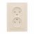 Розетка 2гн без З/К шторки с/у крем 10А Минск EKF