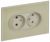 Розетка 2гн без З/К с/у стекло крем в сборе для плоской вилки 10А SK-R03B SKANDY IEK (1/10/100)
