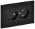 Розетка 2гн без З/К с/у стекло черный в сборе для плоской вилки 10А SK-R03Bl SKANDY IEK (1/10/100)