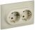 Розетка 2гн с З/К шторки с/у крем в сборе 16А SK-R07B SKANDY IEK (1/10/100)