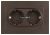 Розетка Intro Accent 6-205-08 2X2P+E Schuko, 16А-250В, IP20, СУ, AL/CU, бронза Розетка Intro Accent 6-205-08 2X2P+E Schuko, 16А-250В, IP20, СУ, AL/CU, бронза