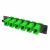 Адаптерная планка с установленными 6xSC Simplex адаптерами (цвет адаптера - зеленый), OS2, 1/2 HU