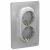 Розетка 2гн с З/К шторки с/у алюминий в сборе винт.клем. 16А Unica New Schneider Electric (5)