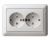 Розетка 2гн с З/К шторки с/у белый в сборе 16А W59 Systeme Electric  (1/12)