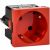 Розетка 45град з/к б/ш б/з красная