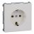Розетка SE MERTEN 1-мест. механизм с накладкой с З/К скр. уст-ки16А 220-250В IP20 белый