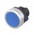 Кнопка плоская без фиксации, синяя, алюминий Кнопка плоская без фиксации, синяя, алюминий