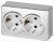 Розетка ЭРА Эксперт 11-2205-03 двойная с заземлением 2х2P+E Schuko IP20 16A-250В ОУ алюминий Розетка ЭРА Эксперт 11-2205-03 двойная с заземлением 2х2P+E Schuko IP20 16A-250В ОУ алюминий