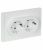 Розетка 2гн с З/К с/у белый безвинт.клем 16А FP224 FORTE&PIANO IEK (1/10/100)