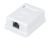 WRline Розетка компьютерная RJ-45, категория 5e, экранированная, одинарная, внешняя, Dual IDC, цвет белый