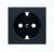 Розетка ABB Sky 1-мест. центральная плата (накладка) с З/К скр. уст-ки16А 220-230В IP20 черный