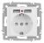 Розетка Intro Accent 6-410-01 P+E Schuko со шторками, 16А-250В + 2хUSB, IP20, СУ, белый Розетка Intro Accent 6-410-01 P+E Schuko со шторками, 16А-250В + 2хUSB, IP20, СУ, белый
