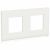 Рамка 2-пост. цвет белый стекло горизонтальная, IP21 Unica NEW SE