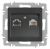 Розетка Intro Accent 6-303-07 информационная RJ45, IP20, СУ, графит Розетка Intro Accent 6-303-07 информационная RJ45, IP20, СУ, графит