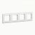Рамка 4 поста белая