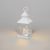 Декоративный фонарь с росой, белый корпус, размер 10,7x10,7x23,5 см, цвет теплый белый