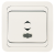 Выключатель 1кл прох с подсв с/у белый IP20 Mimoza Makel (1/12/120)