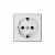 Розетка ABB Sky 1-мест. центральная плата (накладка) с З/К откр. уст-ки16А 250В IP20 белый