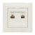 Розетка 2гн комп+ТФ RJ45+RJ11 с/у белый Валенсия EKF PROxima