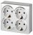 Розетка ЭРА Эксперт 11-2211-03 четырехместная с заземлением 4х2P+E Schuko со шторками, IP20, 16A-250В, ОУ, алюминий Розетка ЭРА Эксперт 11-2211-03 четырехместная с заземлением 4х2P+E Schuko со шторками, IP20, 16A-250В, ОУ, алюминий