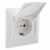 GUSI Ugra Розетка  с  крышкой, с  боковым заземляющим контактом (БЗК) c защитой  от  проникновения (ЗП), совместима  для проводов  и  кабелей  с  токо