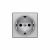 Розетка ABB Sky 1-мест. центральная плата (накладка) с З/К скр. уст-ки16А 220-230В IP20 алюм.