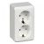 Розетка 2гн с З/К шторки о/у белый 16А IP20 Этюд Systeme Electric (1/16)