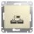 Розетка 2гн USB+USB с/у крем механизм Glossa Systeme Electric (1) Розетка 2гн USB+USB с/у крем механизм Glossa Systeme Electric (1)