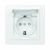 Розетка 1гн с З/К с крыш. шторки с/у белый 16А IP44 Минск EKF