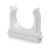 Крепёж-клипса для труб Полистирол белая д40 (15шт/300шт  уп/кор) Промрукав