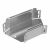 Угол д/листового кабель.лотка 45° горизонтальн. без соединит. разъема нержавеющая сталь серый ПРОМРУКАВ