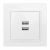 Розетка USB 2-мест. СП 2,1А с/у в сборе  бел. Минск EKF (1)