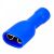 Разъем РПИ-М 2,5-(6,3) синий гнездо 6,6 мм 1,5-2,5 мм2 REXANT (100/100/9600)