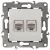 Розетка 2гн комп+комп RJ45+RJ45 с/у белый механизм кат.5е 12-3108-01 Эра12 ЭРА  (1/10)